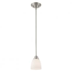 Somerville 1 Light Brushed Nickel Mini Pendant by Livex Lighting -Livex Lighting shop brushed nickel livex lighting pendant lights 53850 91 1f 1000