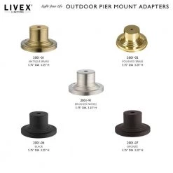 Outdoor N/A Light Brushed Nickel Outdoor Pier Mount Adaptors by Livex Lighting -Livex Lighting shop brushed nickel livex lighting post light bases 2001 91 d4 1000