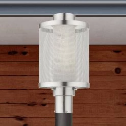 Nottingham 1 Light Brushed Nickel Outdoor Post Top Lantern by Livex Lighting -Livex Lighting shop brushed nickel livex lighting post light sets 20686 91 40 1000