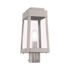 Oslo 1 Light Brushed Nickel Outdoor Post Top Lantern by Livex Lighting -Livex Lighting shop brushed nickel livex lighting post light sets 20853 91 1f 1000
