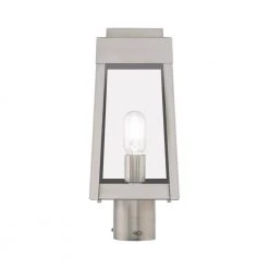 Oslo 1 Light Brushed Nickel Outdoor Post Top Lantern by Livex Lighting -Livex Lighting shop brushed nickel livex lighting post light sets 20853 91 4f 1000
