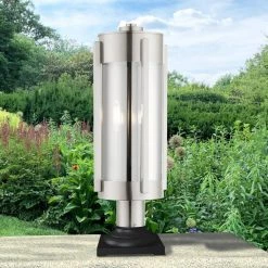 Sheridan 3 Light Brushed Nickel Outdoor Post Top Lantern by Livex Lighting -Livex Lighting shop brushed nickel livex lighting post light sets 22387 91 1d 1000