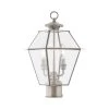 Westover 2 Light Brushed Nickel Outdoor Post Top Lantern by Livex Lighting