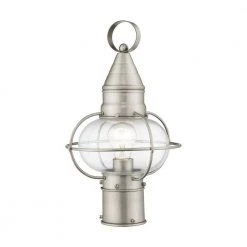 Newburyport 1 Light Brushed Nickel Outdoor Post Top Lantern by Livex Lighting -Livex Lighting shop brushed nickel livex lighting post light sets 26902 91 44 1000