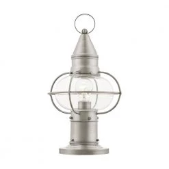 Newburyport 1 Light Brushed Nickel Outdoor Post Top Lantern by Livex Lighting -Livex Lighting shop brushed nickel livex lighting post light sets 26902 91 fa 1000