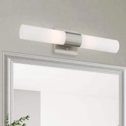 Aero 2 Light Brushed Nickel ADA Bath Vanity by Livex Lighting -Livex Lighting shop brushed nickel livex lighting vanity lighting 10102 91 40 1000