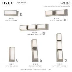 Sutter LED Light Brushed Nickel ADA Bath Vanity by Livex Lighting 24 Sutter LED Light Brushed Nickel ADA Bath Vanity by Livex Lighting -Livex Lighting shop brushed nickel livex lighting vanity lighting 10131 91 d4 1000