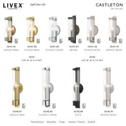 Castleton 1 Light Brushed Nickel ADA Single Sconce by Livex Lighting -Livex Lighting shop brushed nickel livex lighting vanity lighting 10142 91 d4 1000