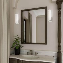 Fulton LED Light Brushed Nickel ADA Wall Sconce by Livex Lighting -Livex Lighting shop brushed nickel livex lighting vanity lighting 10190 91 1d 1000