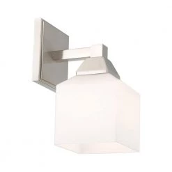 Aragon 1 Light Brushed Nickel Wall Sconce by Livex Lighting -Livex Lighting shop brushed nickel livex lighting vanity lighting 10281 91 1f 1000