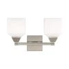 Aragon 2 Light Brushed Nickel Bath Vanity by Livex Lighting