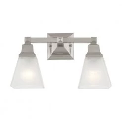 Mission 2 Light Brushed Nickel Bath Vanity by Livex Lighting 10 Mission 2 Light Brushed Nickel Bath Vanity by Livex Lighting -Livex Lighting shop brushed nickel livex lighting vanity lighting 1032 91 1f 1000