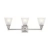 Mission 3 Light Brushed Nickel Bath Vanity by Livex Lighting