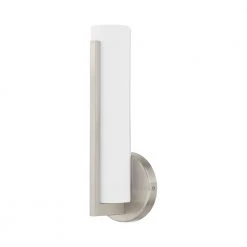 Visby LED Light Brushed Nickel ADA Wall Sconce by Livex Lighting -Livex Lighting shop brushed nickel livex lighting vanity lighting 10351 91 c3 1000