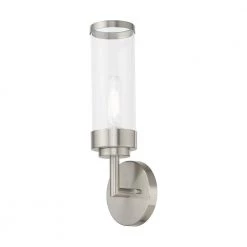 Hillcrest 1 Light Brushed Nickel ADA Wall Sconce by Livex Lighting -Livex Lighting shop brushed nickel livex lighting vanity lighting 10361 91 1f 1000