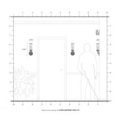 Hillcrest 1 Light Brushed Nickel ADA Wall Sconce by Livex Lighting -Livex Lighting shop brushed nickel livex lighting vanity lighting 10361 91 66 1000