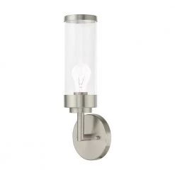 Hillcrest 1 Light Brushed Nickel ADA Wall Sconce by Livex Lighting -Livex Lighting shop brushed nickel livex lighting vanity lighting 10361 91 76 1000