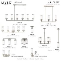 Hillcrest 1 Light Brushed Nickel ADA Wall Sconce by Livex Lighting -Livex Lighting shop brushed nickel livex lighting vanity lighting 10361 91 d4 1000