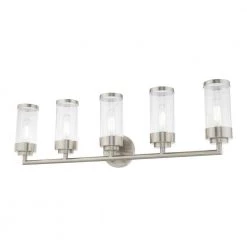 Hillcrest 5 Light Brushed Nickel Bath Vanity by Livex Lighting -Livex Lighting shop brushed nickel livex lighting vanity lighting 10365 91 44 1000