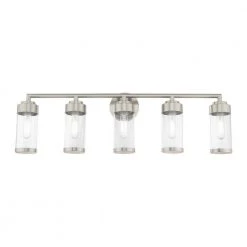 Hillcrest 5 Light Brushed Nickel Bath Vanity by Livex Lighting -Livex Lighting shop brushed nickel livex lighting vanity lighting 10365 91 4f 1000