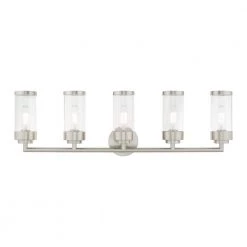 Hillcrest 5 Light Brushed Nickel Bath Vanity by Livex Lighting