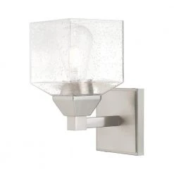 Aragon 1 Light Brushed Nickel Wall Sconce by Livex Lighting