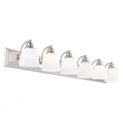 Springfield 6 Light Brushed Nickel Bath Vanity by Livex Lighting -Livex Lighting shop brushed nickel livex lighting vanity lighting 10506 91 76 1000