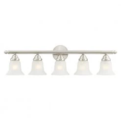 Neptune 5 Light Brushed Nickel Bath Vanity Light by Livex Lighting
