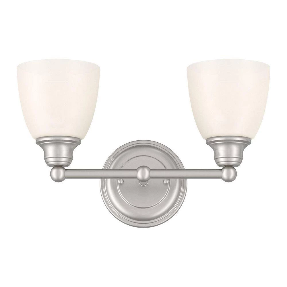 Somerville 2 Light Brushed Nickel Bath Vanity Light by Livex Lighting 9 Somerville 2 Light Brushed Nickel Bath Vanity Light by Livex Lighting - Image 9