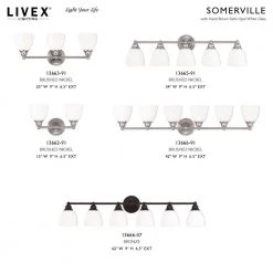 Somerville 3 Light Brushed Nickel Bath Vanity Light by Livex Lighting -Livex Lighting shop brushed nickel livex lighting vanity lighting 13663 91 d4 1000