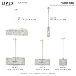 Industro 2 Light Brushed Nickel Sconce by Livex Lighting -Livex Lighting shop brushed nickel livex lighting vanity lighting 14122 91 31 1000