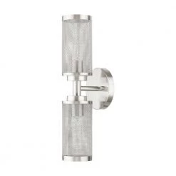 Industro 2 Light Brushed Nickel Sconce by Livex Lighting -Livex Lighting shop brushed nickel livex lighting vanity lighting 14122 91 c3 1000