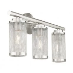 Industro 3 Light Brushed Nickel Vanity Sconce by Livex Lighting -Livex Lighting shop brushed nickel livex lighting vanity lighting 14123 91 44 1000