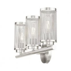 Industro 3 Light Brushed Nickel Vanity Sconce by Livex Lighting -Livex Lighting shop brushed nickel livex lighting vanity lighting 14123 91 76 1000