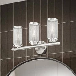 Industro 3 Light Brushed Nickel Vanity Sconce by Livex Lighting -Livex Lighting shop brushed nickel livex lighting vanity lighting 14123 91 a0 1000
