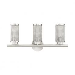 Industro 3 Light Brushed Nickel Vanity Sconce by Livex Lighting -Livex Lighting shop brushed nickel livex lighting vanity lighting 14123 91 c3 1000