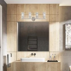 Industro 4 Light Brushed Nickel Vanity Sconce by Livex Lighting -Livex Lighting shop brushed nickel livex lighting vanity lighting 14124 91 40 1000