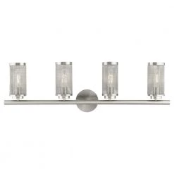 Industro 4 Light Brushed Nickel Vanity Sconce by Livex Lighting