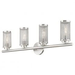 Industro 4 Light Brushed Nickel Vanity Sconce by Livex Lighting -Livex Lighting shop brushed nickel livex lighting vanity lighting 14124 91 fa 1000