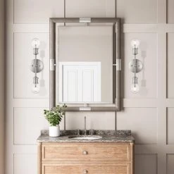 Lansdale 2-Light Brushed Nickel ADA Wall Sconce by Livex Lighting -Livex Lighting shop brushed nickel livex lighting vanity lighting 14422 91 1d 1000