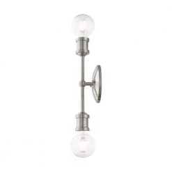 Lansdale 2-Light Brushed Nickel ADA Wall Sconce by Livex Lighting -Livex Lighting shop brushed nickel livex lighting vanity lighting 14422 91 44 1000