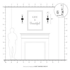 Lansdale 2-Light Brushed Nickel ADA Wall Sconce by Livex Lighting -Livex Lighting shop brushed nickel livex lighting vanity lighting 14422 91 66 1000