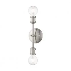 Lansdale 2-Light Brushed Nickel ADA Wall Sconce by Livex Lighting -Livex Lighting shop brushed nickel livex lighting vanity lighting 14422 91 c3 1000