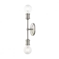 Lansdale 2-Light Brushed Nickel ADA Wall Sconce by Livex Lighting -Livex Lighting shop brushed nickel livex lighting vanity lighting 14422 91 fa 1000