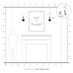 Lansdale 1-Light Brushed Nickel ADA Wall Sconce by Livex Lighting -Livex Lighting shop brushed nickel livex lighting vanity lighting 14429 91 66 1000