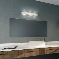 Kimball LED Brushed Nickel ADA Bath Vanity Light Bar by Livex Lighting -Livex Lighting shop brushed nickel livex lighting vanity lighting 14853 91 40 1000