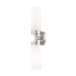 Aero 2 Light Brushed Nickel ADA Vanity Sconce by Livex Lighting -Livex Lighting shop brushed nickel livex lighting vanity lighting 15072 91 44 1000