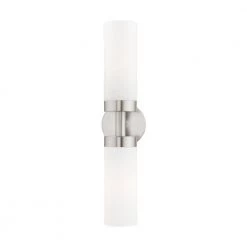 Aero 2 Light Brushed Nickel ADA Vanity Sconce by Livex Lighting -Livex Lighting shop brushed nickel livex lighting vanity lighting 15072 91 4f 1000