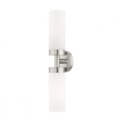 Aero 2 Light Brushed Nickel ADA Vanity Sconce by Livex Lighting