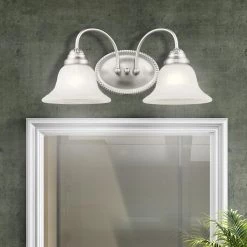 Edgemont 2 Light Brushed Nickel Bath Vanity by Livex Lighting -Livex Lighting shop brushed nickel livex lighting vanity lighting 1532 91 1d 1000